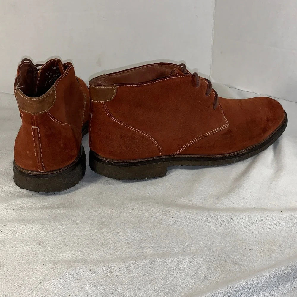 Johnston & Murphy Men's Brown Rust Suede Lace Up Chukka Boots